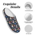 thumbnail image 5 of Lsque Garden Gnomes Pattern Womens Comfort Cotton on Scuff With Memory Foam and Anti-skid Sole Slipper-40/41, 5 of 7