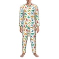 thumbnail image 3 of Salouo Dinosaur Print Button-Front Long Sleeve Pajama Set for Men, Soft 2Pjs Men's Long Sleeve Sleepwear-X-Large, 3 of 7