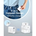 thumbnail image 4 of Bloque de carga rápida TOPADRE, 45 W, USB C, carga rápida, paquete de 2 unidades, blanco, 4 of 8