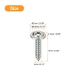 thumbnail image 2 of ST3x14x7mm Phillips Pan Head Self-tapping Screw with Washer, 100pack 304 Stainless Steel Wood Screw (Silver), 2 of 6