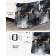 thumbnail image 3 of Abstract Ombre Black White Marble Bed Skirt California King Size 16" Drop Modern Art Ruffled Wrap Around Bed Skirts Adjustable Elastic Bedskirt Dust Ruffle for California King Size Bed, 3 of 7