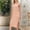 Khaki, variant on Fashion Plus Size Womens Summer Dresses Solid Color Round Neck Sleeveless Suspenders Tight Fitting Vent Knit Dress