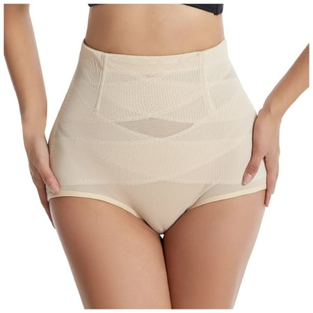 vigerkar Tummy Control Shapewear Panties for Women-High Waisted Body Shaper Underwear Seamless Shapewear Panty Girdle White  S