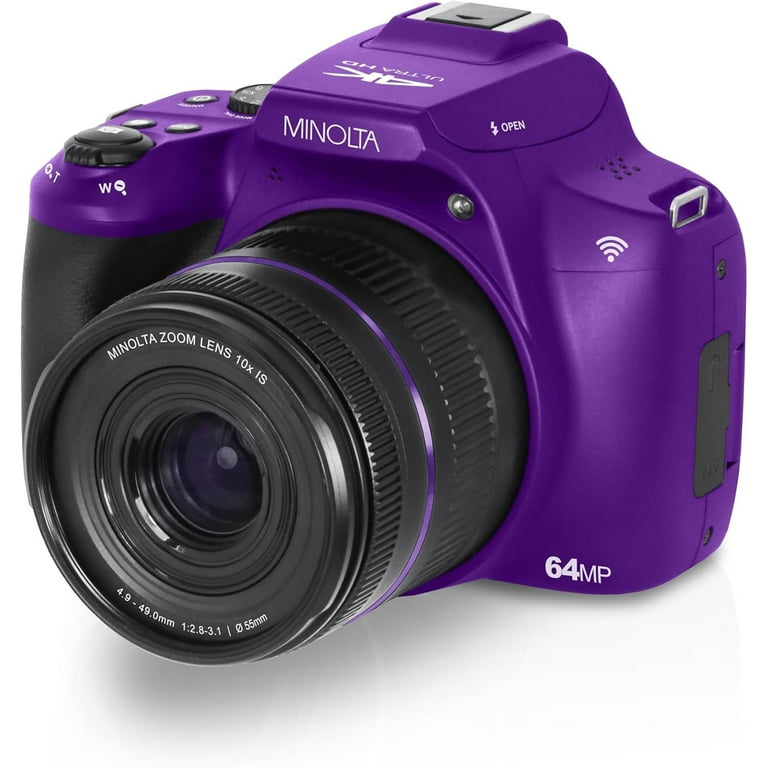 Minolta 64MP Auto Focus Digital Camera 10x Optical Zoom, 4K