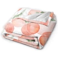 thumbnail image 2 of Pink Peach Cute Watercolor Blanket, Soft Blankets Flannel Bed Throw Cozy Lightweight Plush Gifts for Women Girls Kids Sofa Couch Bedroom Living Rooms Warm All Season, Home Decor, 80"x60", 2 of 6
