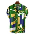 thumbnail image 1 of Men's Short Sleeve Geometric Printed Casual Hawaiian Shirt, 1 of 2