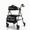 Gray, variant on Rollator Walker with Seat, Steel Rolling Walker with 360° Steerable Wheels Supports up to 350 lbs, Lightweight Foldable Medical Walker (Green)