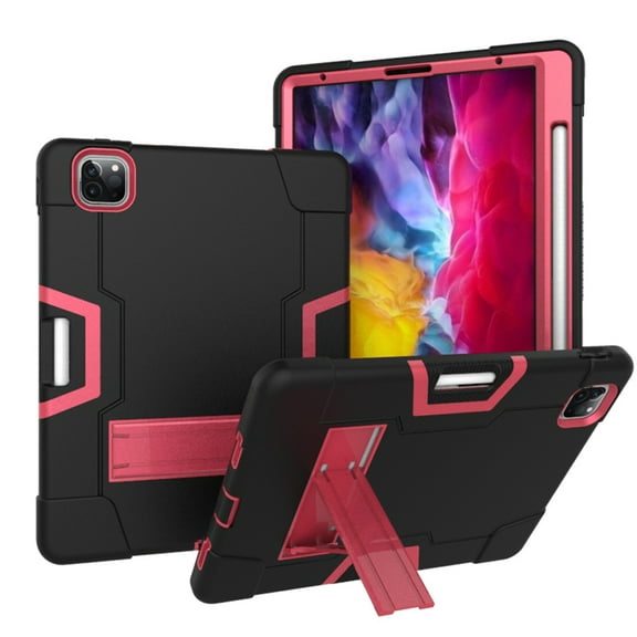 iPad Pro 11 inch Case, Rugged Kickstand Series - Allytech Shockproof Heavy Duty Hybrid Three Layer Armor Defender Kids Child Proof Cover for Apple iPad Pro 11-inch (2018 Release) (Black/Rosegold)