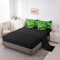 thumbnail image 3 of Erosebridal Racing Car Bed In A Bag King Size,Sports Car Bedding Sets King Size,Neon Room Decorative,Reversible,Super Cozy,7 Pieces, 3 of 5