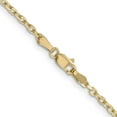 thumbnail image 3 of Solid 14K Yellow Gold 2.4mm Diamond-cut Round Open Link Cable with Lobster Lock Chain - 30", 3 of 8