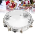 thumbnail image 3 of Pandereta, Jingles de Metal de Doble de 8 Pulgadas, Pandereta de Mano Instrumento de Percusión de Tambor de Pandereta Educata Para Fiesta, Iglesia, Tono Ajustable, 3 of 7