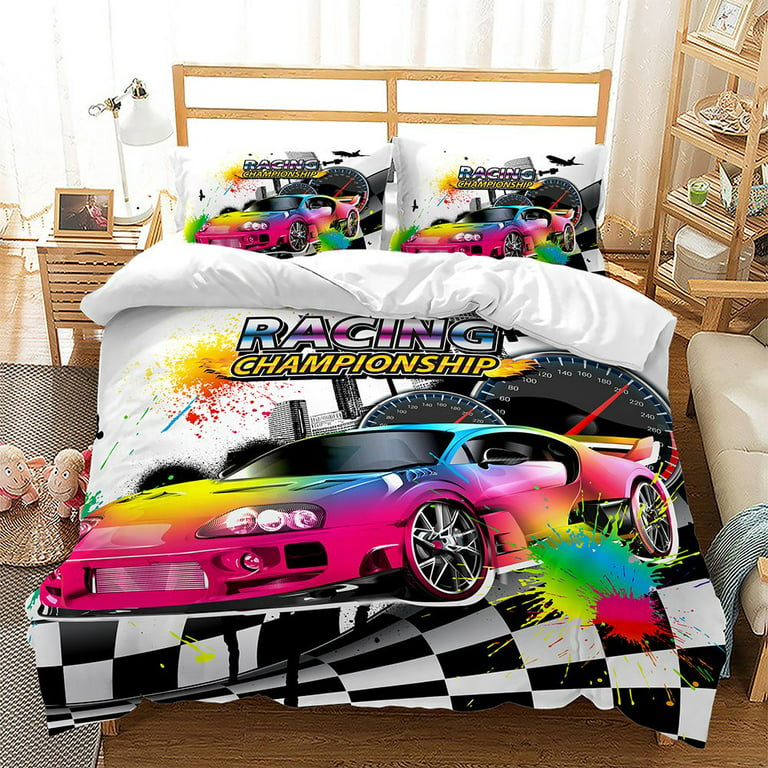 Canada Lezen Maak avondeten 3D Racecars Automobile Race Cars Print Duvet Cover,Comforter Cover Bedding  Bed Sets for Kids Family New Year Birthday Gift - Walmart.com