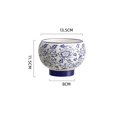 thumbnail image 2 of Maceta de cerámica de porcelana azul y blanca de estilo chino, for el hogar, de lujo, for sala de estar, con orquídeas., 2 of 5