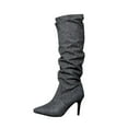 thumbnail image 2 of POROPL Boots for Women Mid Calf High Heel Shoes,Boots for Women Size 7, 2 of 9