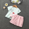 thumbnail image 2 of KEXE Girl Clothes 3T Cute Outfits For Girls Toddler Baby Girl Outfits Summer Clothes Infant Spring Short Sleeve Shirt Tops Cute Shorts Set, 2 of 4