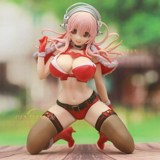 Figura de acción de Super Sonico arrodillada para adultos, juguete de Anime japonés Sexy de 17cm, modelo de colección Hentai, regalo de Navidad Fivean unisex