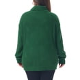 thumbnail image 3 of Agnes Orinda Women's Plus Size Halloween Outfits Sweater Cable Knit Turtle Neck Long Sleeve Ribbed Cuff Fall Winter Chunky Pullover Sweaters 2X Dark Green, 3 of 6