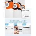 thumbnail image 5 of No Hook Shower Curtain with Snap in Liner,Abstraction Distortion Lines Art Waterproof Bath Curtain Double Layers with See Through Top Window,Black Orange White Hotel Shower Curtains 60x72in, 5 of 9