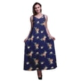 thumbnail image 1 of Bimba Robe Longue Décontractée en Rayonne Florale pour Femmes Bretelles Spaghetti Maxi Robe d'Été-moyenne, 1 of 4
