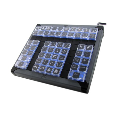 UPC: 0703273013646 | X-Keys XK-60 60-Key USB KVM Keypad  Blue and Red Backlighting