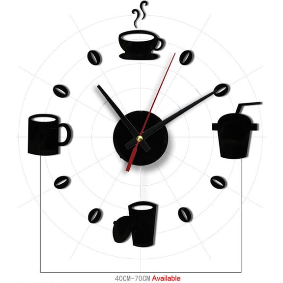 Tainini Fashion Acrylic DIY Self Adhesive Interior Wall Decoration Clock