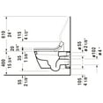 thumbnail image 5 of Duravit 2544090092 Toilet Wall Mounted Washdown Model, 5 of 7