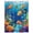 Blue Navy White, variant on Ocean Coral Fish Waterproof Fabric Shower Curtain,Colorful Underwater World Seagrass Waterproof Fabric Shower Curtain for Bathroom Curtains Bathtubs Hotel Shower Curtains with 12 Hooks Stall 54x78in