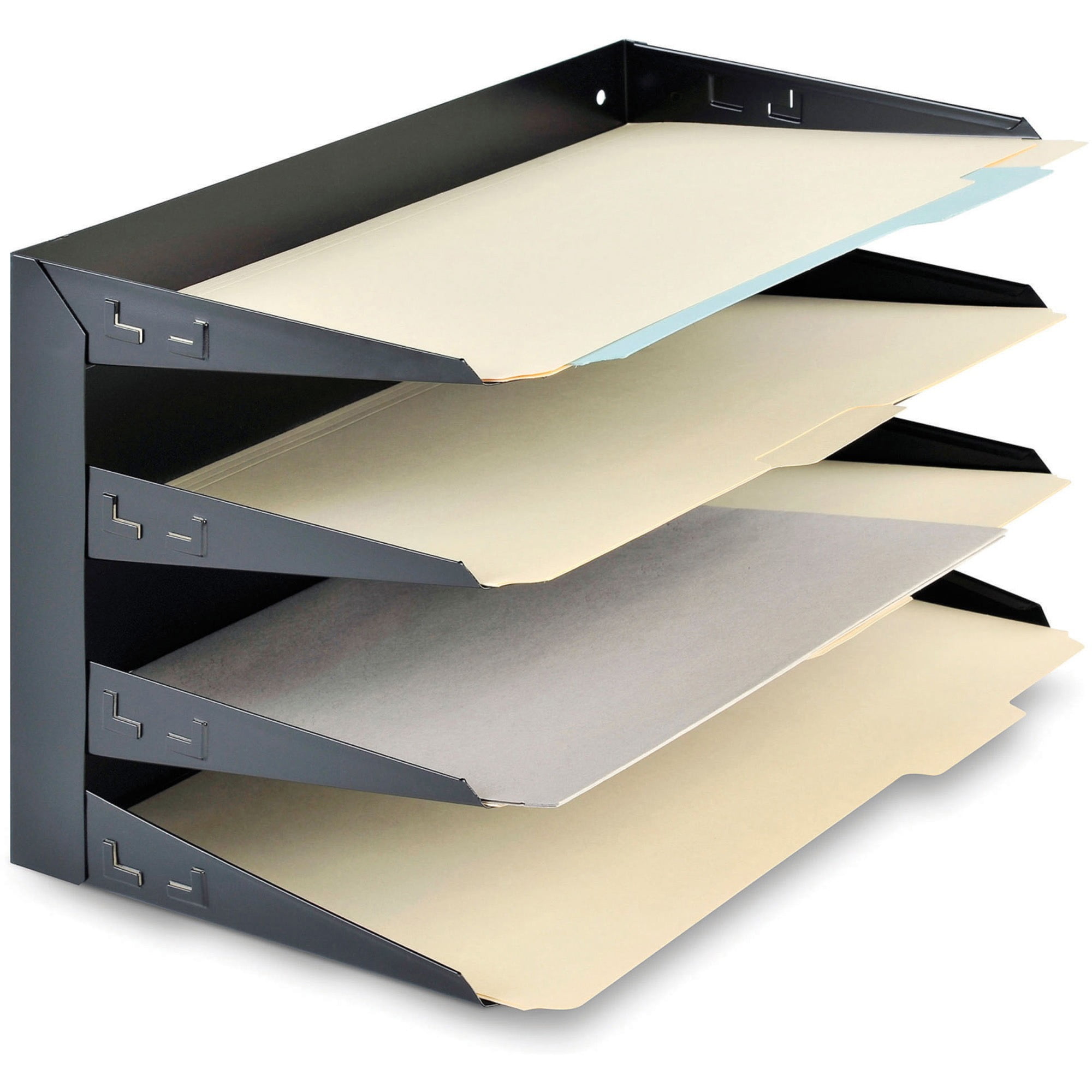 MMF, Horizontal Desk File Trays, 1 Each, Black BrickSeek