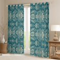 thumbnail image 2 of Castle Fairy Bohemian Damask Black Out Curtains,Flower Curtains Pack of 2 (42x63 Each), 2 of 6