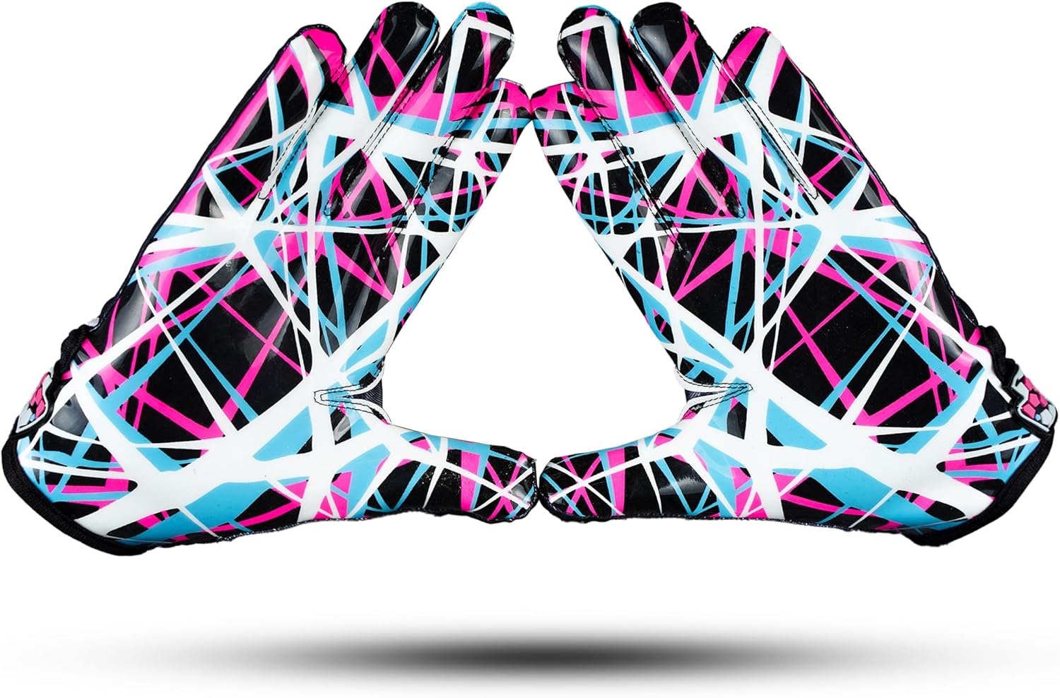 Lupine Jester Cross Eyes Football Gloves Wide Receiver Extra Sticky Grip Adult XL