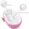 thumbnail image 4 of Bañera inflable PandaEar para bebés, portátil, de viaje para bebés y bebés con bomba de aire, lavabo de ducha plegable y antideslizante, minipiscina neumática para recién nacidos (rosa), 4 of 7