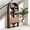 Walnut Brown, variant on 73" Tall Angle Arched Bookcase with Folding Desk, Modern Geometric Open Display Bookself, Wooden Storage Cabinet for Office, Living Room, Kitchen
