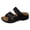 Black, variant on Rokment Womens Comfortable Ortho Wedge Walking Sandals with Arch Support & Adjustable Bands Beach Casual Leather Platform Slip on Mid Heels Backless Slides Summer Beige Size 6.5