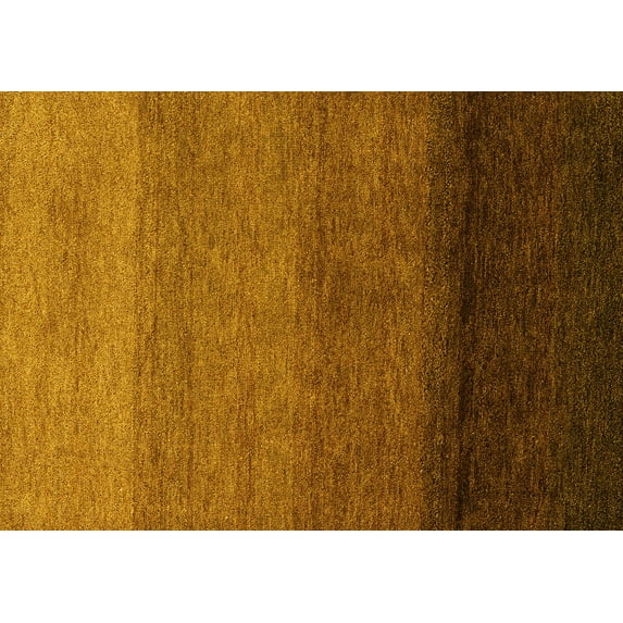 Ahgly Company Machine Washable Indoor Rectangle Abstract Yellow Modern Area Rugs, 5' x 7'