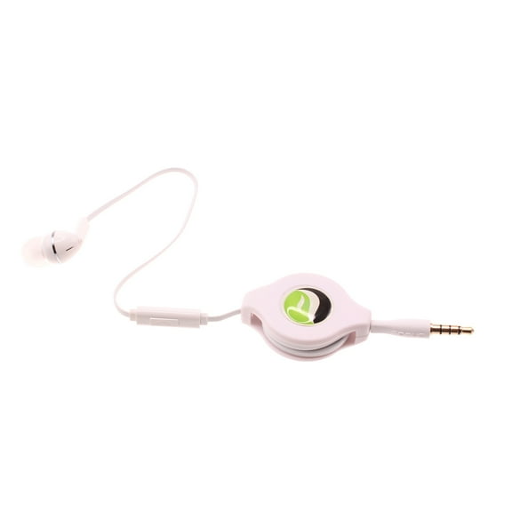 Headphone Retractable Mono Earphone for Jitterbug Smart3 Phone - 3.5mm w Mic Headset Handsfree Earbud Earpiece Q4R Compatible With Lively Jitterbug Smart 3 Model