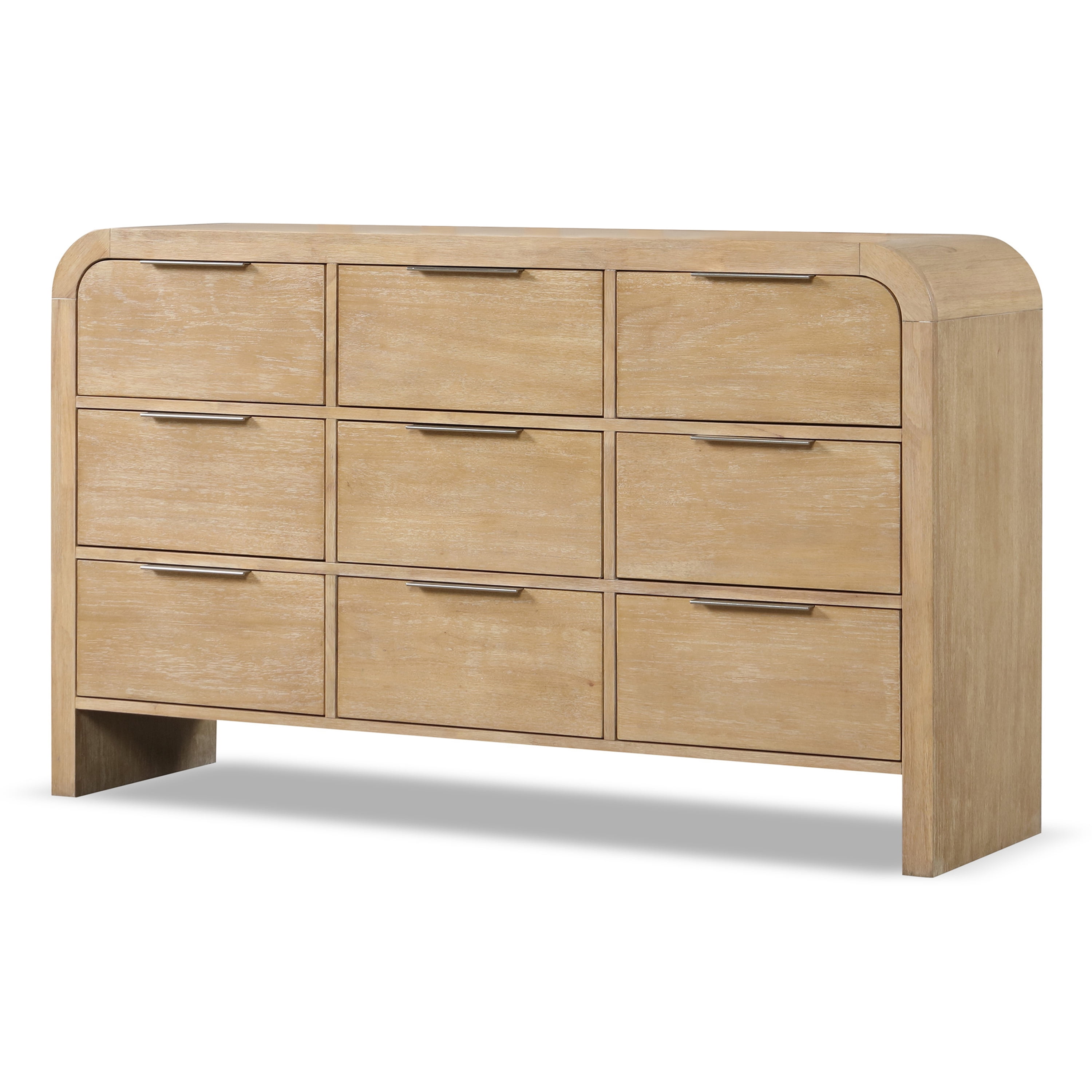 Furniture of America Riven Arched Solid Wood 9-Drawer Dresser, Natural