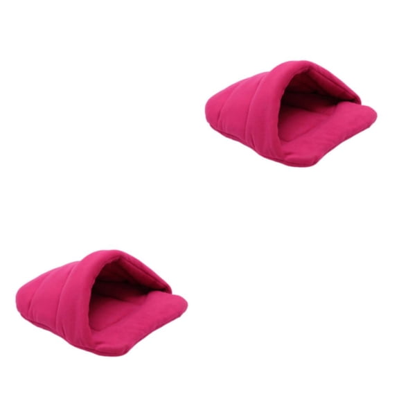 Greeniant Casa bonita de tela para mascotas, refugio acogedor para gatos, casa para perros con forma de zapatilla para amigos felinos Rosa roja XS,&amp;gt; 2Conjunto