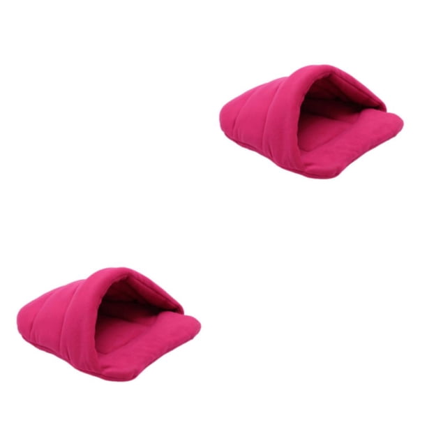 Greeniant Casa bonita de tela para mascotas, refugio acogedor para gatos, casa para perros con forma de zapatilla para amigos felinos Rosa roja XS,> 2Conjunto