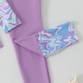 thumbnail image 4 of Yanlir Girls Floral Print Long Sleeve Swimwear Set 3 Piece Rash Guard with Pants UV Protection Swim Suit for Kids Beach Pool Play Quick Dry Active Wear Modest Youth Swim Outfit(Purple,6-7 Years), 4 of 7