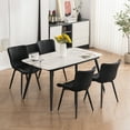 thumbnail image 2 of Kidol & Shellder Dining Chairs Set of 2 Soft Leather Dining Room Chairs with Sleek Metal Legs,Black, 2 of 9