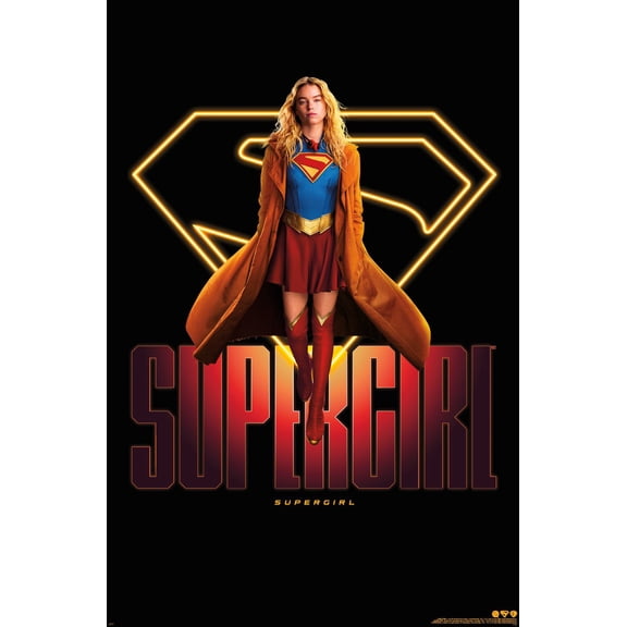 DC Studios Supergirl (2026) - Neon Supergirl Logo Wall Poster, 22.375" x 34"