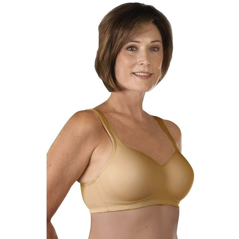 Classique Post Mastectomy Fashion 739 Seamless/Molded Soft Cup Bra with  Padded Wider Straps - 42A - Nude