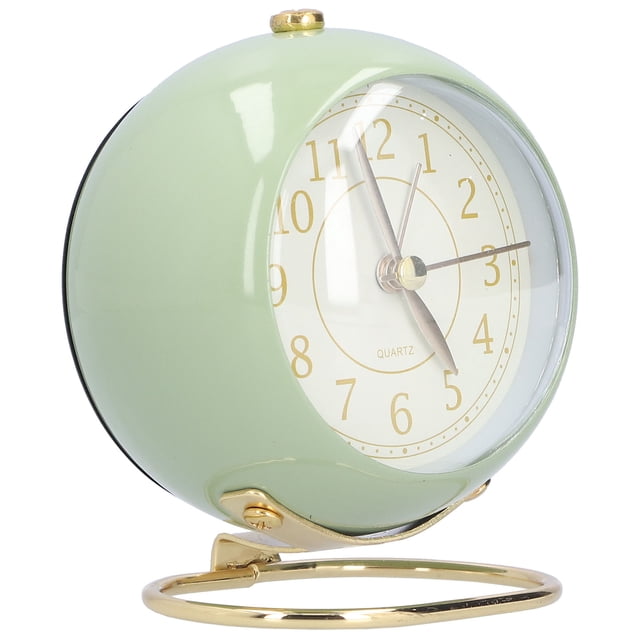 Reloj De Escritorio, Reloj Despertador, Funciona Con Pilas, Pintura De Metal Para Hornear, Silencioso, Sin Tictac, Protección Ocular Para Dormitorio Para El Hogar