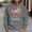 Gray, variant on Christmas Hoodies for Men Fashion Funny Snowflake Reindeer Print Hoodies Drawstring Long Sleeve Pullover Sweatshirts-Black L