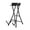 Black, variant on Guitar Stool with Padded Seat | Collapsible Chair with Guitar Stand & Retractable Hook | Adult Portable Folding Stool for Music Practice