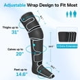 thumbnail image 6 of ALLJOY Leg Compression Massager for Circulation,Vericose Veins,Muscle Fatigue,Cramps,2 Heat Levels Foot/Knee Massager,6 Modes with Memory Function Controller, Full Leg Massager, Gift for Mom and Dad, 6 of 9