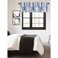 thumbnail image 3 of Kitchen Valances for Window, Vintage Farm Blue Gray Wood Board Light Filtering Rod Pocket Valance Curtain, Vintage Wood Grain Short Curtains Window Topper for Bedroom Bathroom Living Room 54x18in, 3 of 9