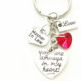 thumbnail image 4 of Mother in Law Silver Charm Keychain with Red Pendant Accessories You Are Always in My Heart Gift of Love | Merchandise for Women, 4 of 4