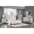 thumbnail image 3 of ACME Lit Grand en Velours Capitonné Beige, 3 of 7