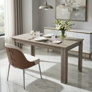 Resenkos Dining Table,Dinner Table, 63 Inch Rectangular Modern Dining Kitchen Table-Light Gray